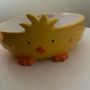 Easter Yellow Chick Ceramic Bowl